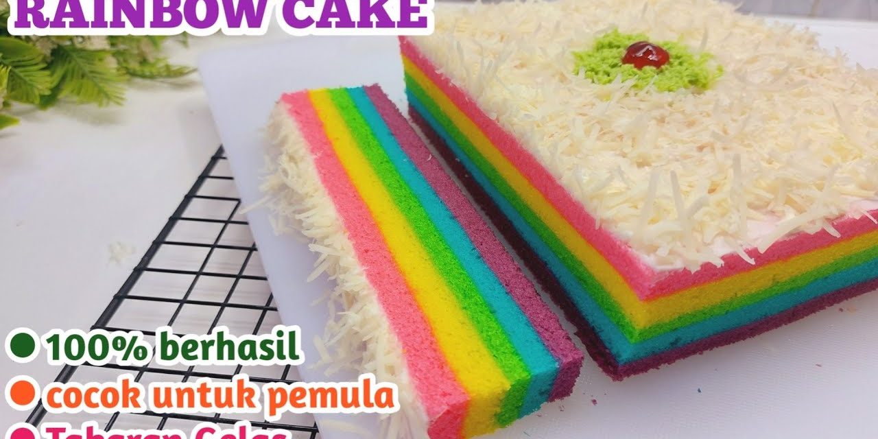 Rainbow Cake Takaran Gelas: Cara Buat Kue Pelangi Di Rumah