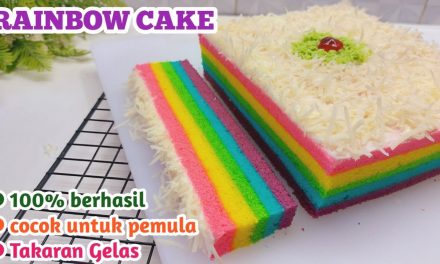 Rainbow Cake Takaran Gelas: Cara Buat Kue Pelangi Di Rumah
